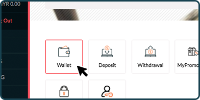 Rescuebet member dashboard interface showing the wallet button