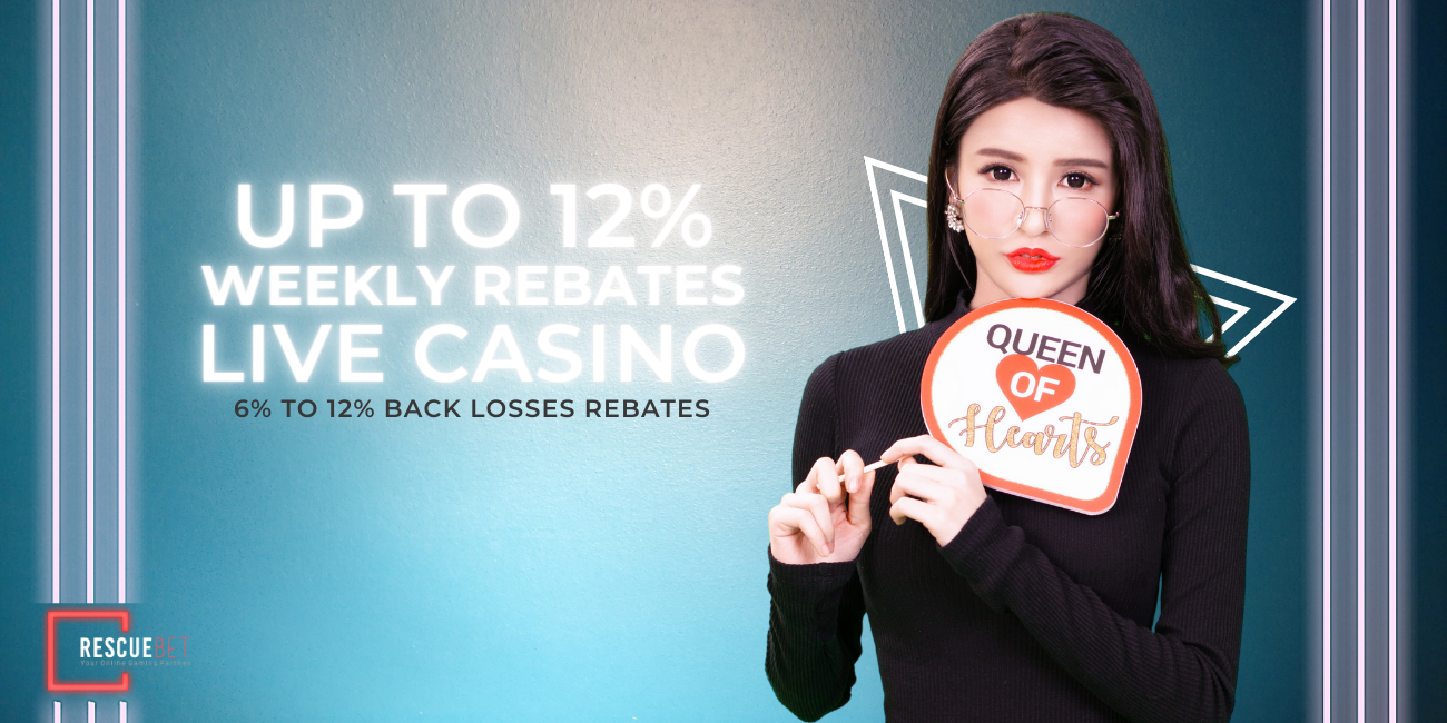 Rescuebet Live Casino 12% Rebate Bonus