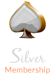 Silver color spades with text silver membership